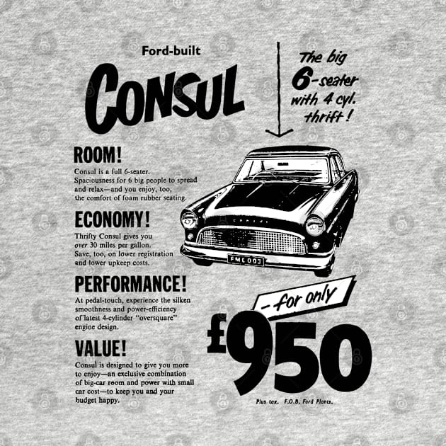 FORD CONSUL - advert by Throwback Motors